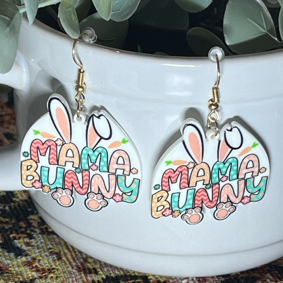 Jewelry - One pair Mama Bunny Earrings